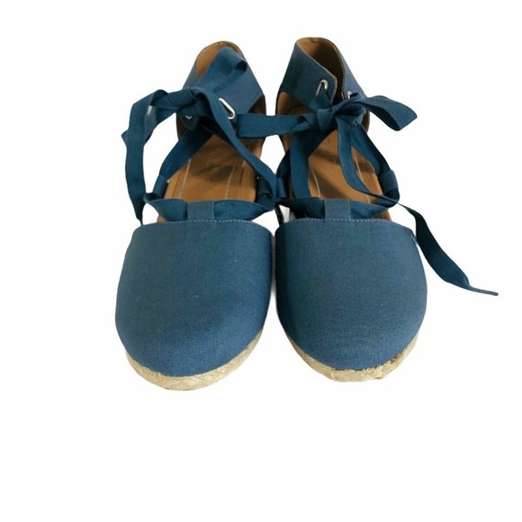 VIONIC Kaitlyn Espadrille blue  Wedge ribbon ties - Picture 2 of 10
